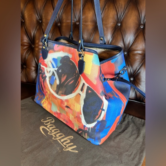 ‼️NEW‼️ BAGGHY Brand Medium Colorfull Tote Bag - Picture 9 of 15